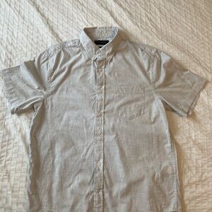 Banana Republic Light Gray Casual Button Down Shirt